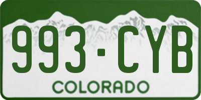 CO license plate 993CYB