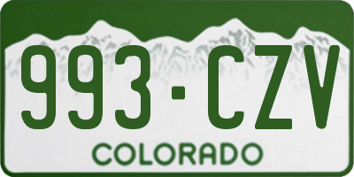 CO license plate 993CZV