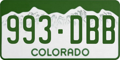 CO license plate 993DBB