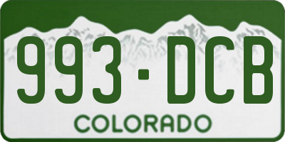 CO license plate 993DCB