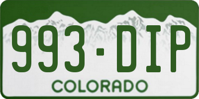CO license plate 993DIP