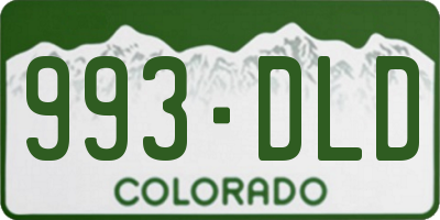 CO license plate 993DLD