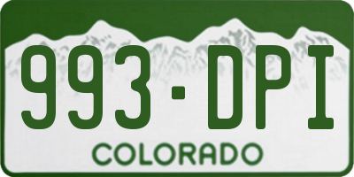 CO license plate 993DPI