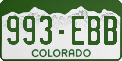 CO license plate 993EBB