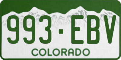 CO license plate 993EBV