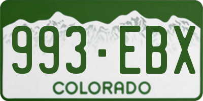 CO license plate 993EBX