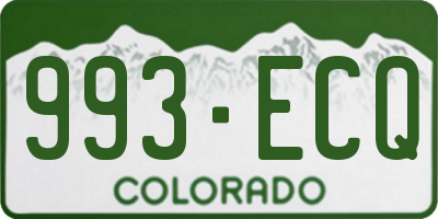 CO license plate 993ECQ