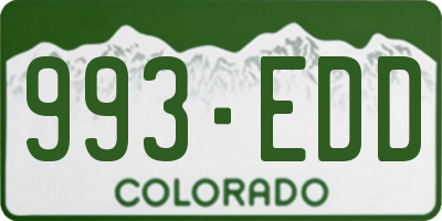 CO license plate 993EDD