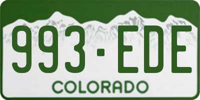CO license plate 993EDE