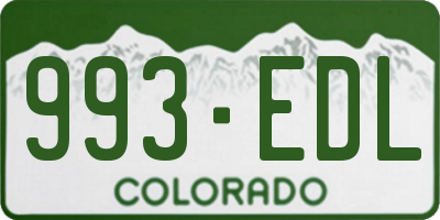 CO license plate 993EDL