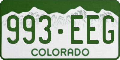 CO license plate 993EEG