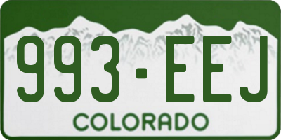 CO license plate 993EEJ