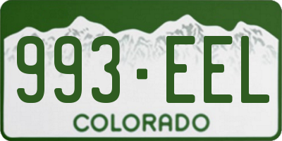 CO license plate 993EEL