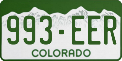 CO license plate 993EER