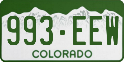CO license plate 993EEW