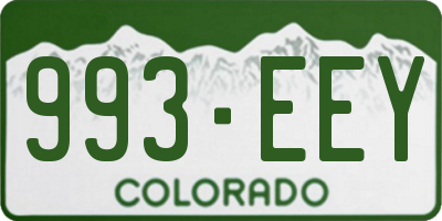 CO license plate 993EEY