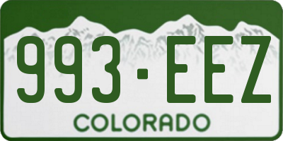 CO license plate 993EEZ