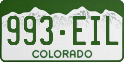 CO license plate 993EIL