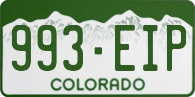 CO license plate 993EIP