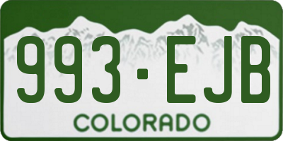 CO license plate 993EJB