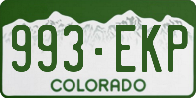 CO license plate 993EKP
