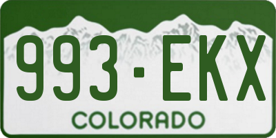 CO license plate 993EKX