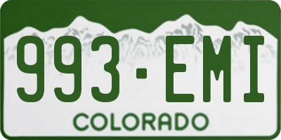 CO license plate 993EMI