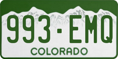 CO license plate 993EMQ