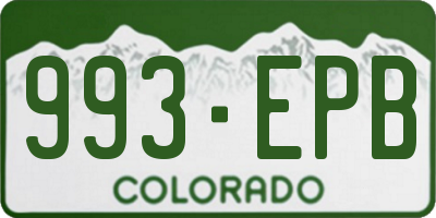 CO license plate 993EPB