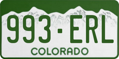 CO license plate 993ERL