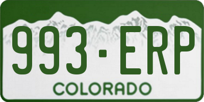 CO license plate 993ERP