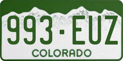 CO license plate 993EUZ