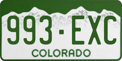 CO license plate 993EXC
