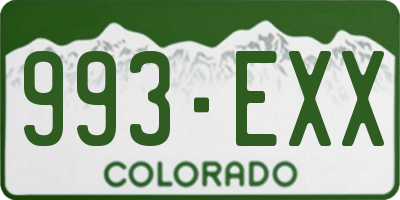 CO license plate 993EXX