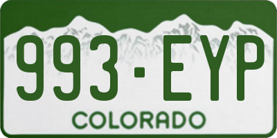 CO license plate 993EYP