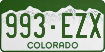 CO license plate 993EZX
