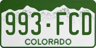 CO license plate 993FCD