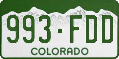 CO license plate 993FDD