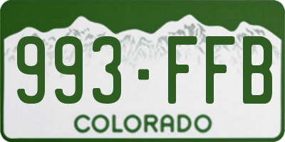 CO license plate 993FFB