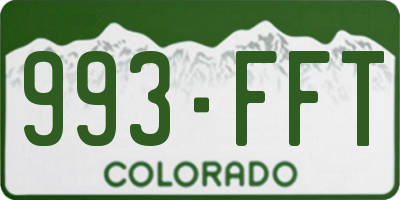 CO license plate 993FFT