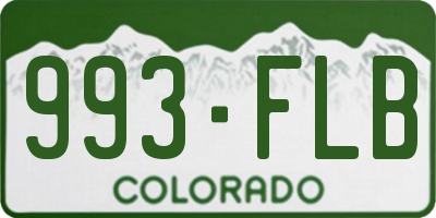CO license plate 993FLB