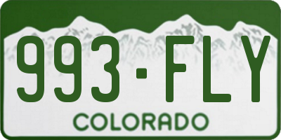 CO license plate 993FLY