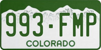 CO license plate 993FMP