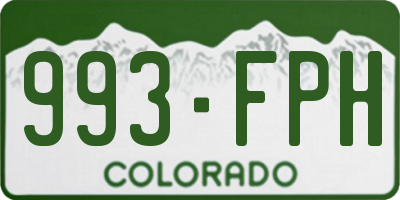 CO license plate 993FPH