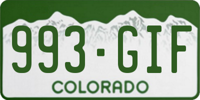 CO license plate 993GIF