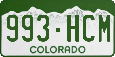 CO license plate 993HCM