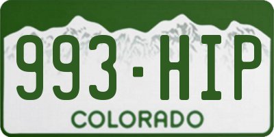 CO license plate 993HIP