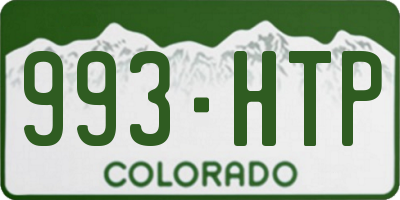 CO license plate 993HTP
