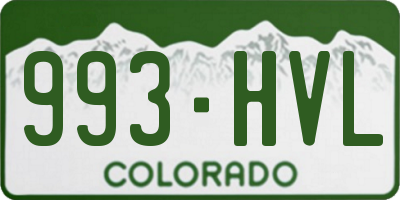 CO license plate 993HVL