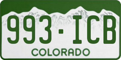 CO license plate 993ICB